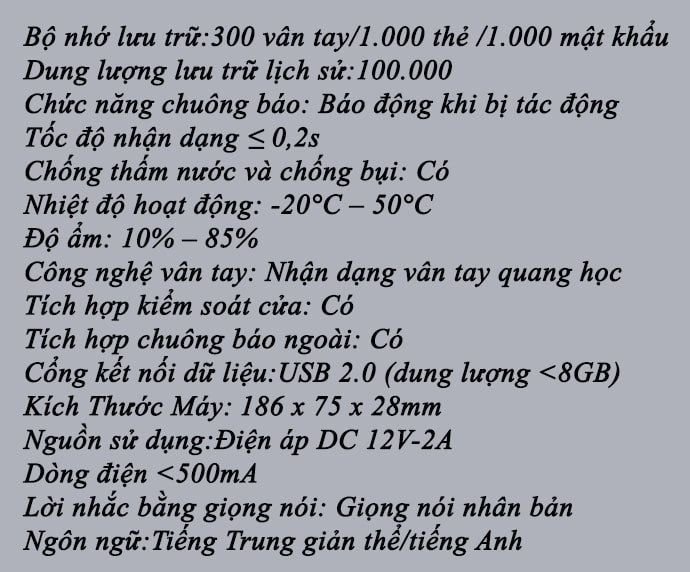 Khóa cửa vân tay thông minh tích hợp thẻ từ SPF80 10