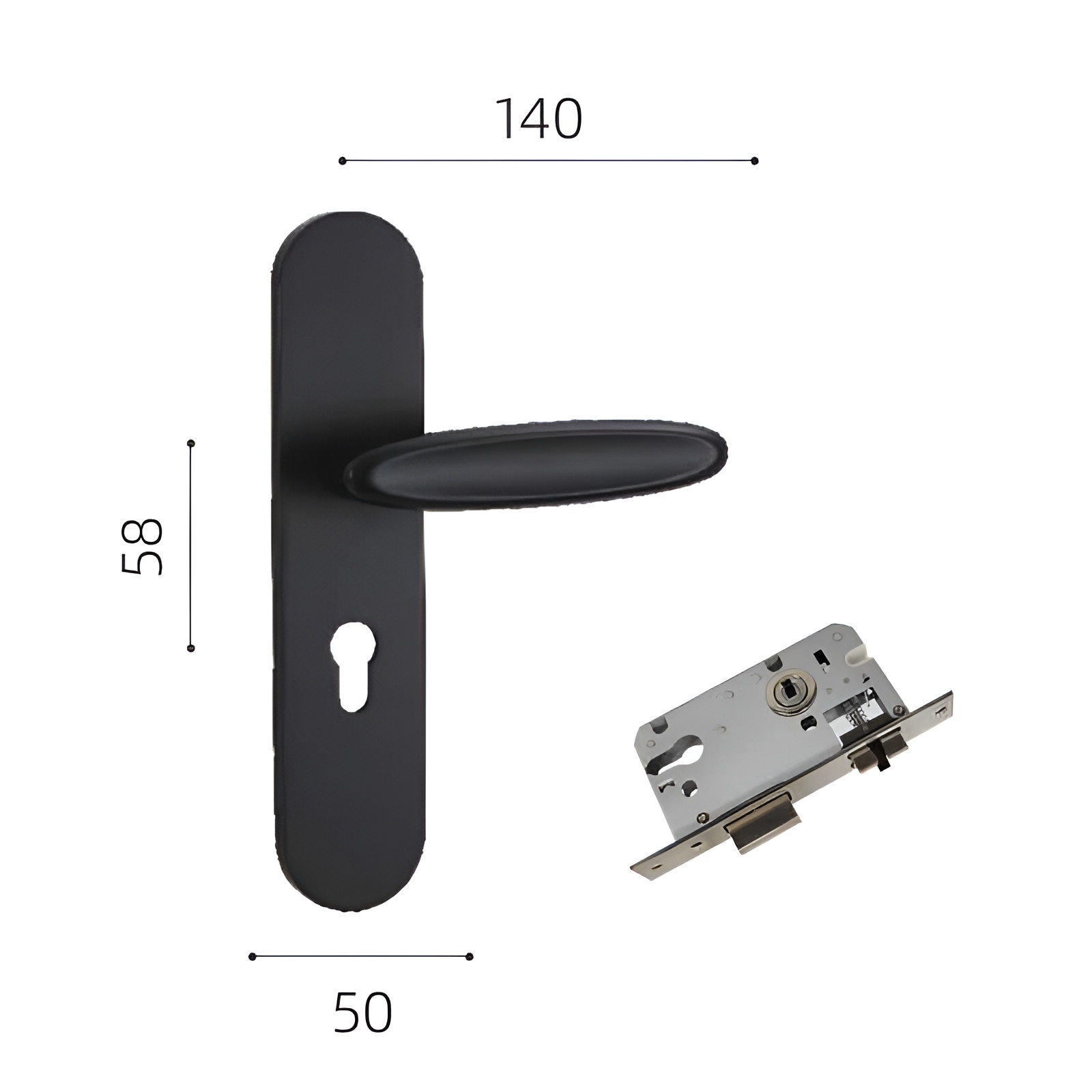 Khóa tay gạt hợp kim kẽm tối giản sang trọng LD7058 9