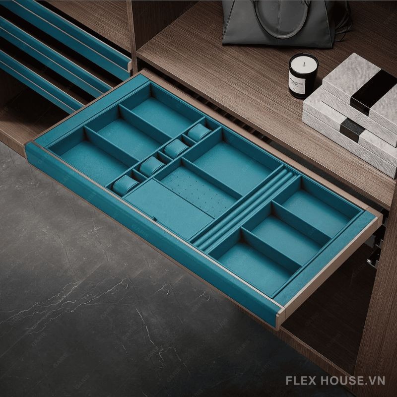 Ngăn kéo đựng đồ trang sức bọc da Garis GW07E