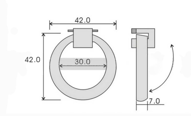 Núm tay nắm tủ móc hợp kim kẽm cao cấp DC1825 2