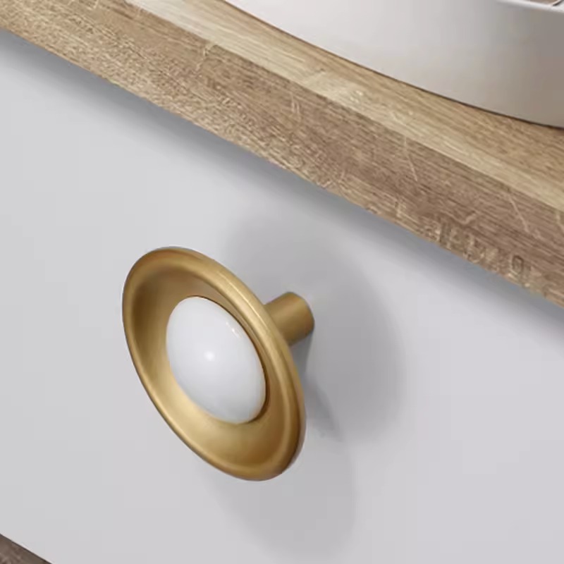 Núm tay nắm tủ tròn hợp kim kẽm hiện đại JZ9035 12