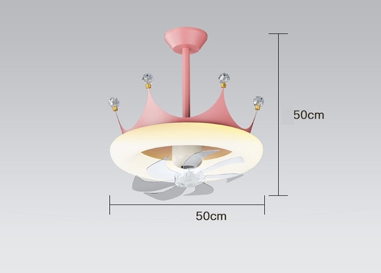 Quạt trần đèn phòng trẻ vương miện hoạt hình E6010 13