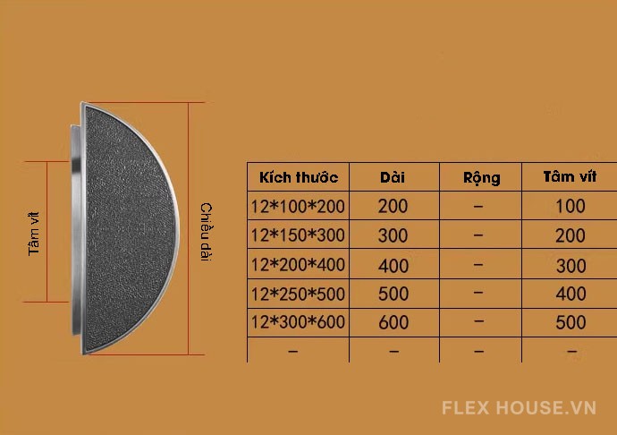 Tay nắm cổng và cửa chính tròn nhiều kích thước TG111889 6