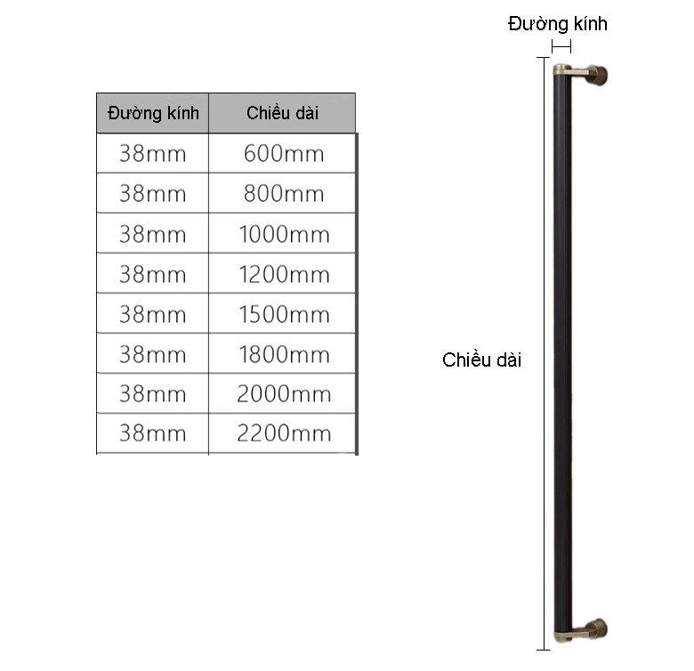 Tay nắm cửa hiện đại Inox 304 cho cửa kính gỗ S662 9