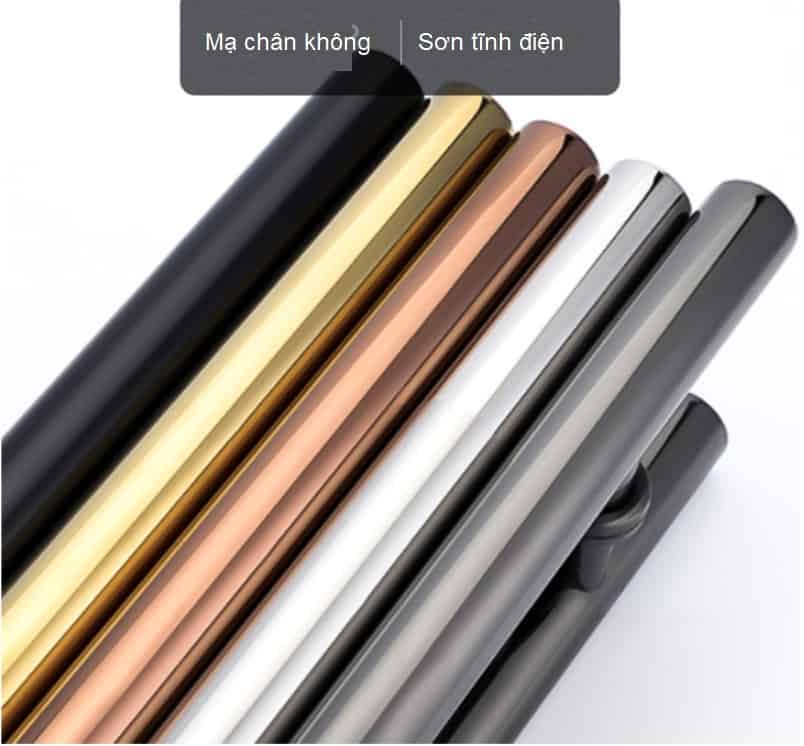 Tay nắm cửa kính inox chân thẳng nhiều màu QB-9824CT 6