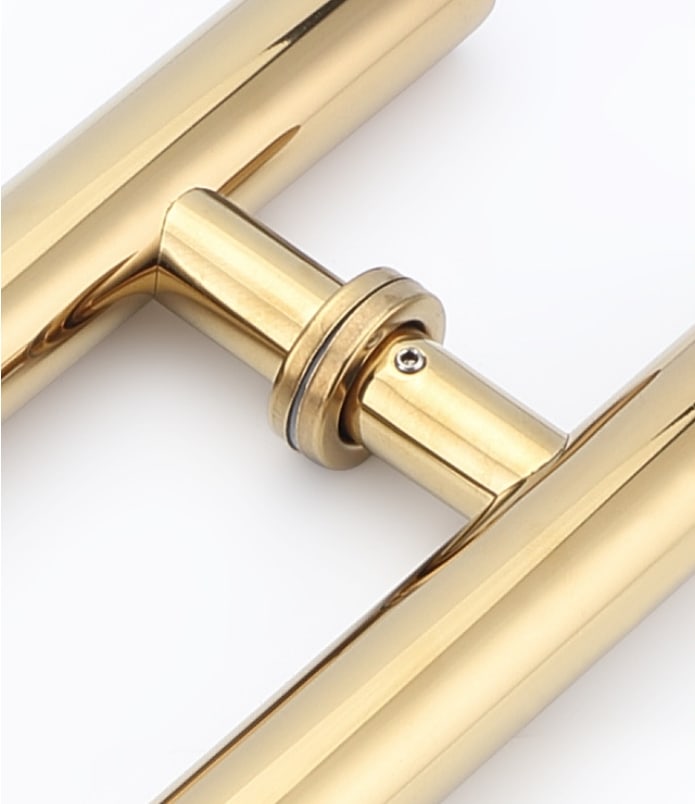 Tay nắm cửa kính inox chân thẳng nhiều màu QB-9824CT 9