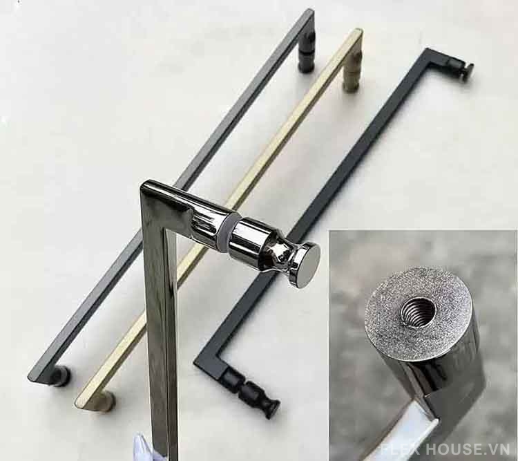 Tay nắm cửa kính phòng tắm inox 304 đặc ruột ZE0082 3 Tay nắm cửa kính phòng tắm inox 304 đặc ruột ZE0082 7