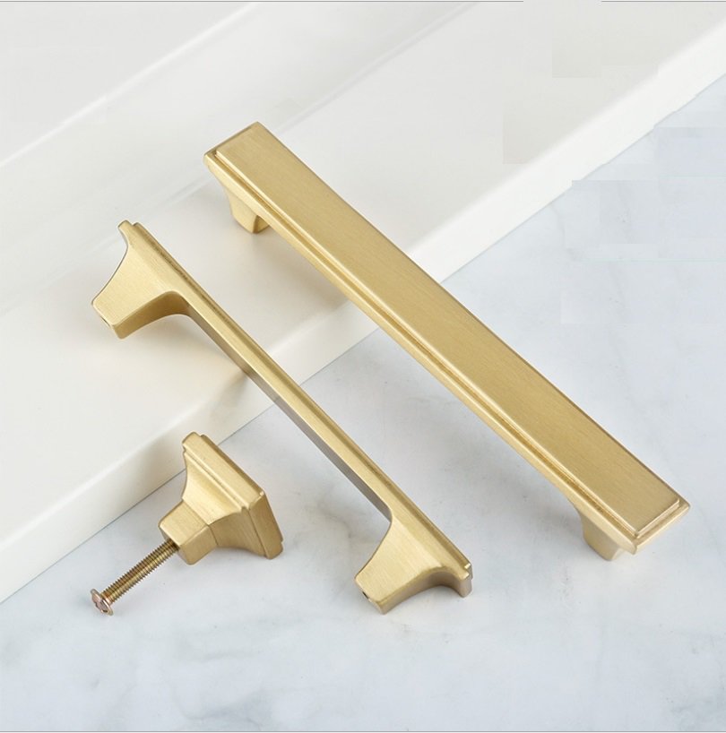 Tay nắm tủ đồng thau đúc nguyên khối cao cấp T262932