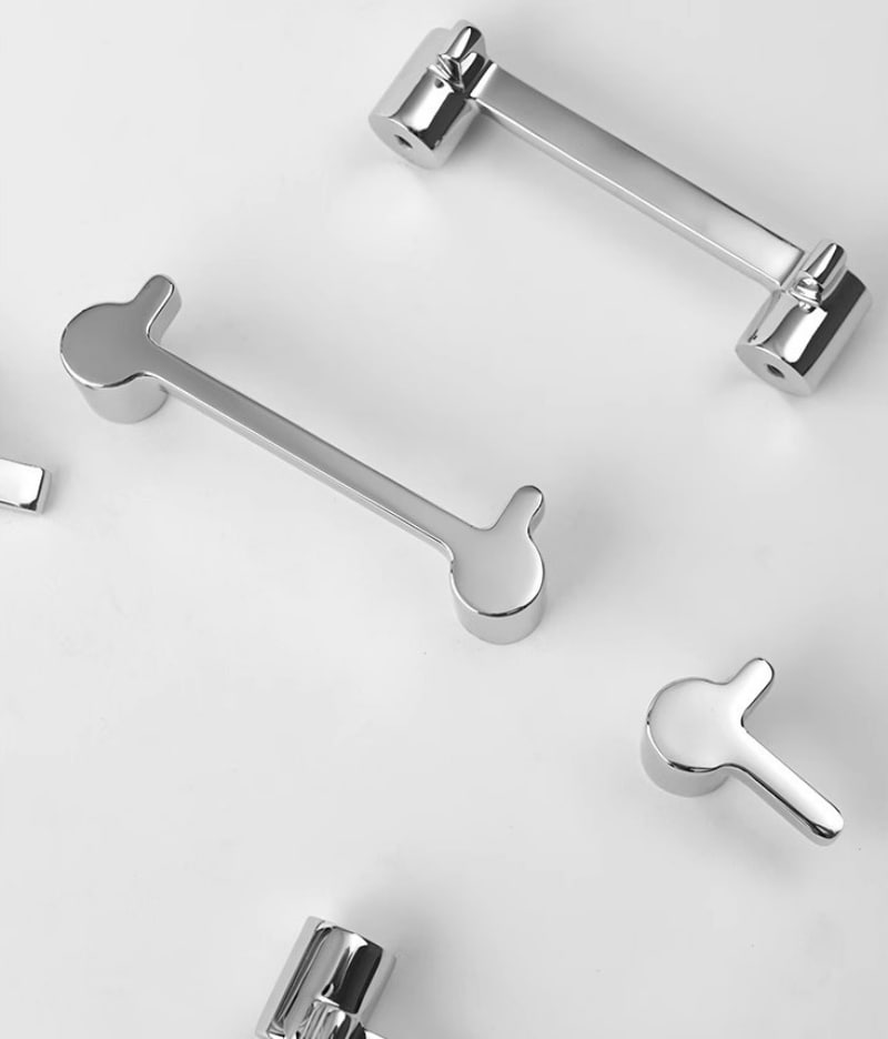 Tay nắm tủ đồng thau mạ chrome sáng hiện đại BT7055 11