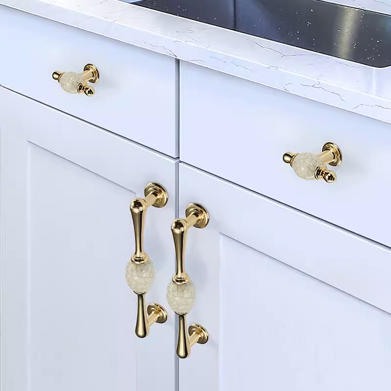 Tay nắm tủ gốm sứ bán nguyệt Á Đông sang trọng JZ4942 14