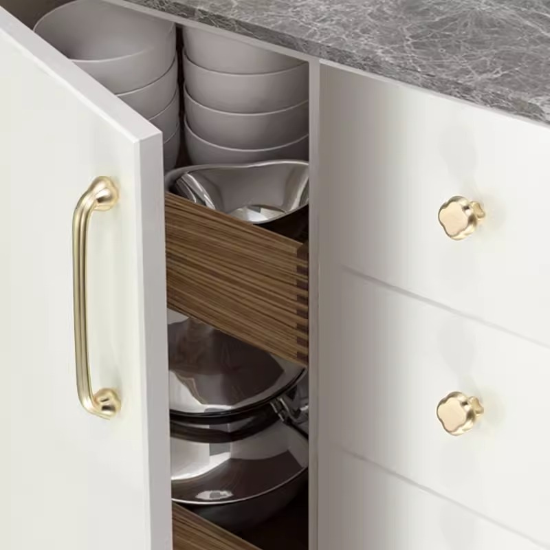 Tay nắm tủ hợp kim kẽm chân đế hoa cách điệu JZ9253 12