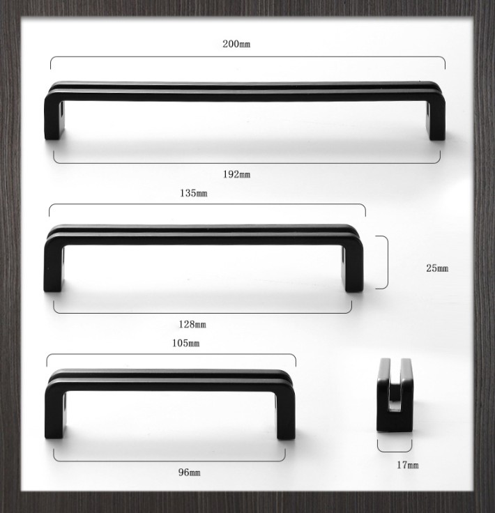 Tay nắm tủ hợp kim kẽm chữ U thanh kép EI6600