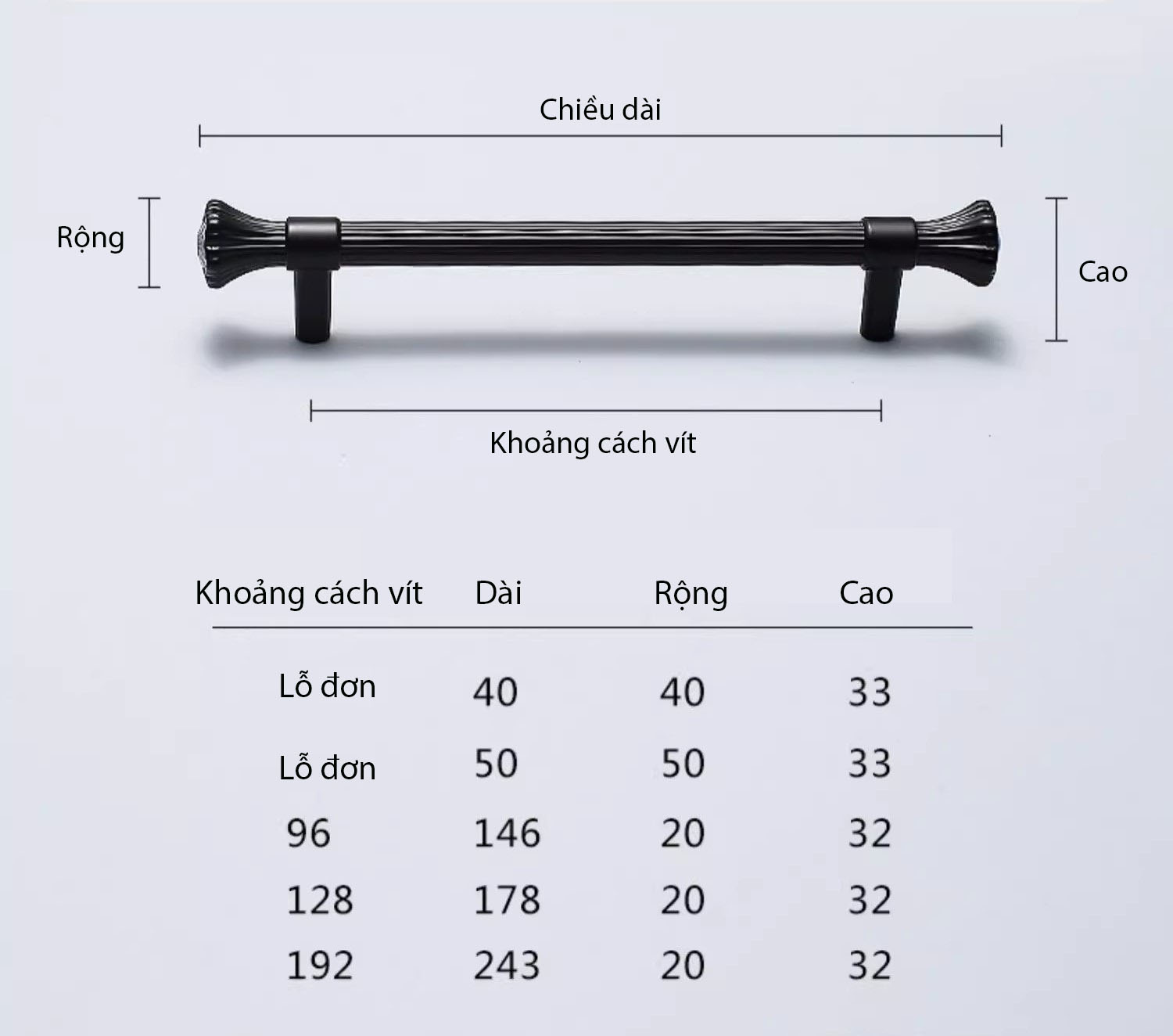 Tay nắm tủ hợp kim kẽm đính pha lê sang trọng JZ2271 19