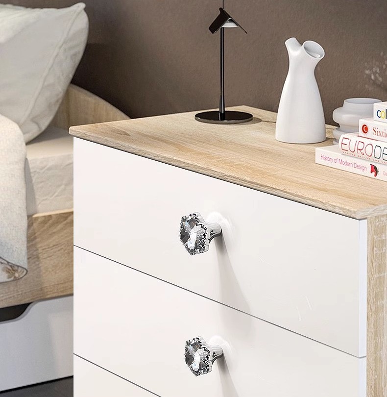 Tay nắm tủ hợp kim kẽm đính pha lê sang trọng JZ2271 9