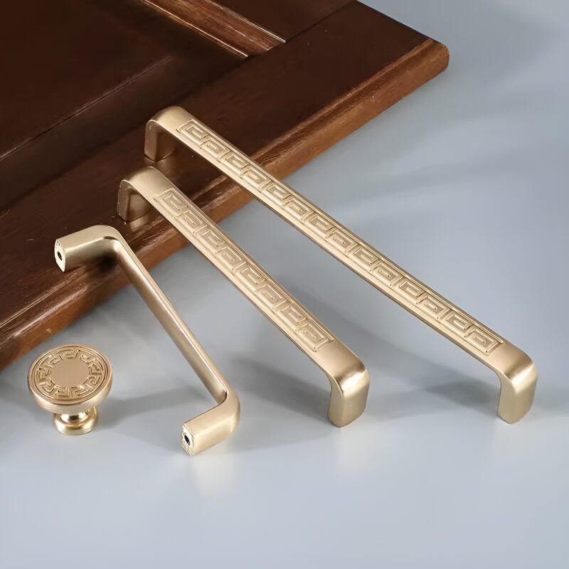 Tay nắm tủ hợp kim kẽm họa tiết cổ Á Đông JZ1524 1