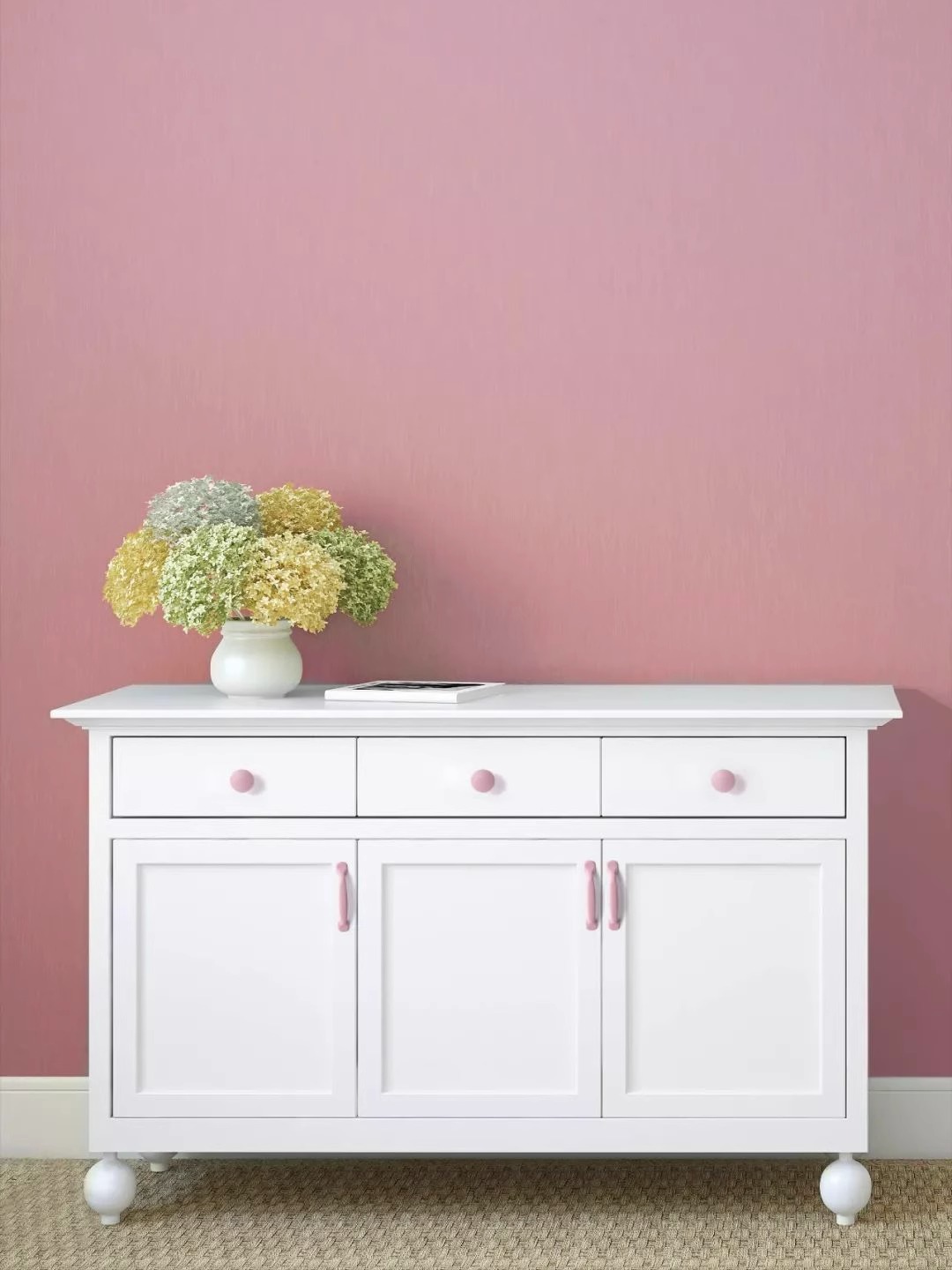 Tay nắm tủ hợp kim kẽm màu hồng macaron SZ6200 9
