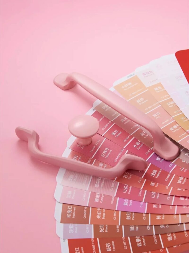 Tay nắm tủ hợp kim kẽm màu hồng macaron SZ6200 4