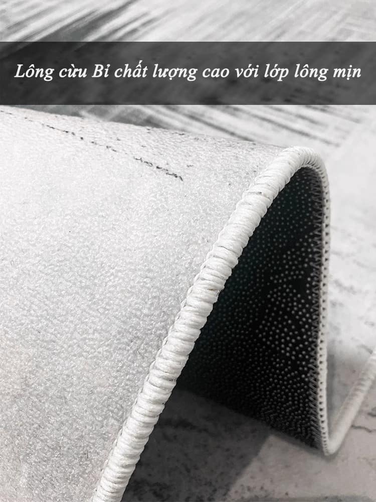 Thảm sàn lông cừu nhân tạo kẻ ô JYJ2104 7