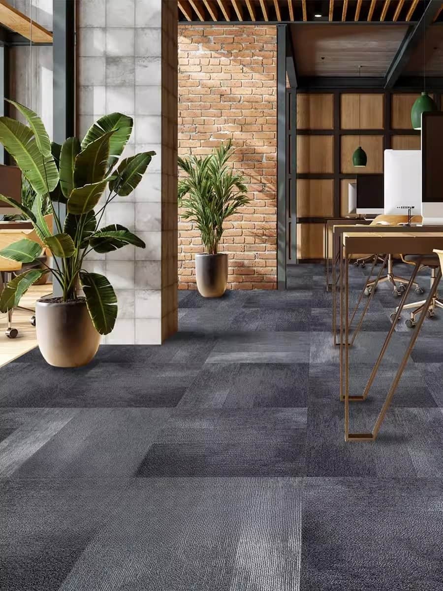 Thảm trải sàn văn phòng hình vuông màu xám SP7115 6