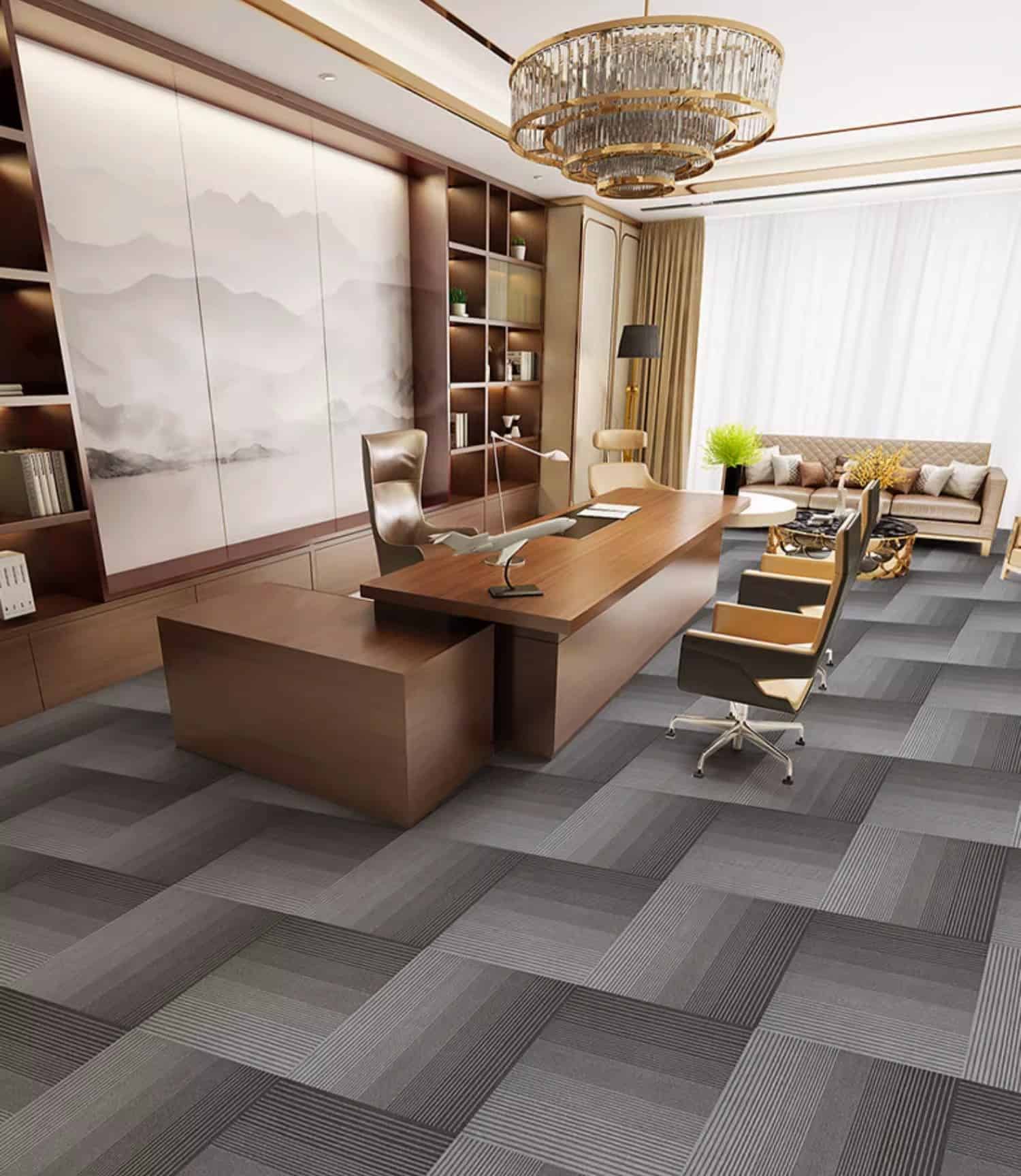 Thảm trải sàn văn phòng sọc màu gradient SP6427 14