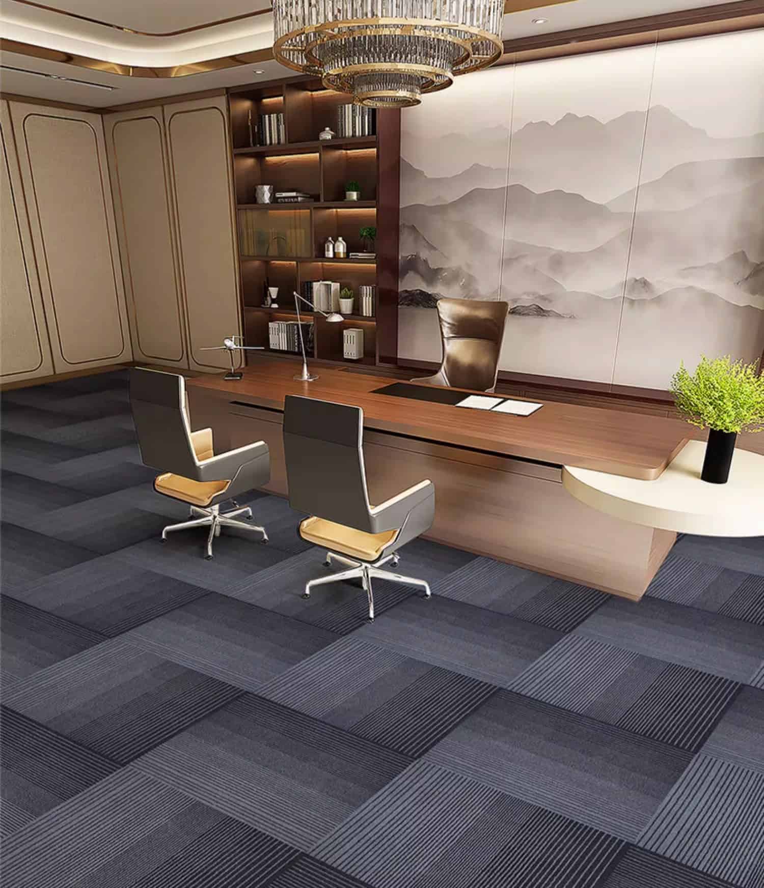 Thảm trải sàn văn phòng sọc màu gradient SP6427 8