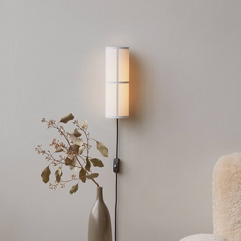 Đèn gắn tường vải chịu nhiệt màu trắng tối giản ZL6496 4