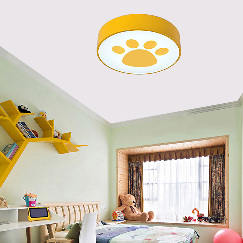 Đèn LED ốp trần khu vui chơi hình tròn chân cún CC5227 3