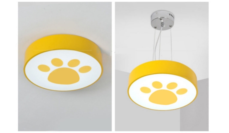 Đèn LED ốp trần khu vui chơi hình tròn chân cún CC5227 7