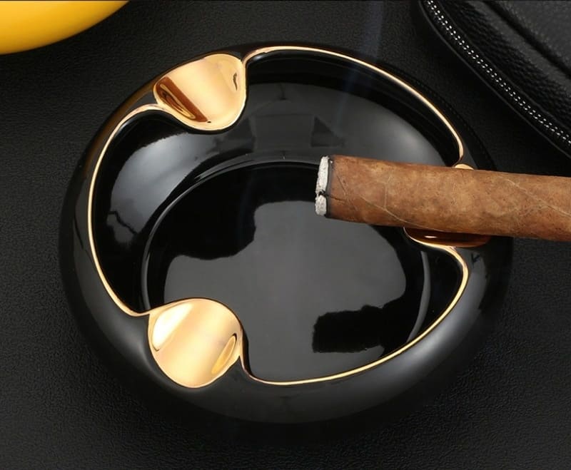 Gạt tàn xì gà 3 điếu hình tròn sang trọng GA135 9