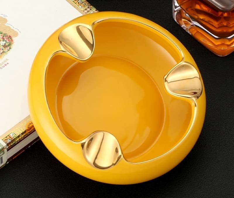 Gạt tàn xì gà 3 điếu hình tròn sang trọng GA135 8