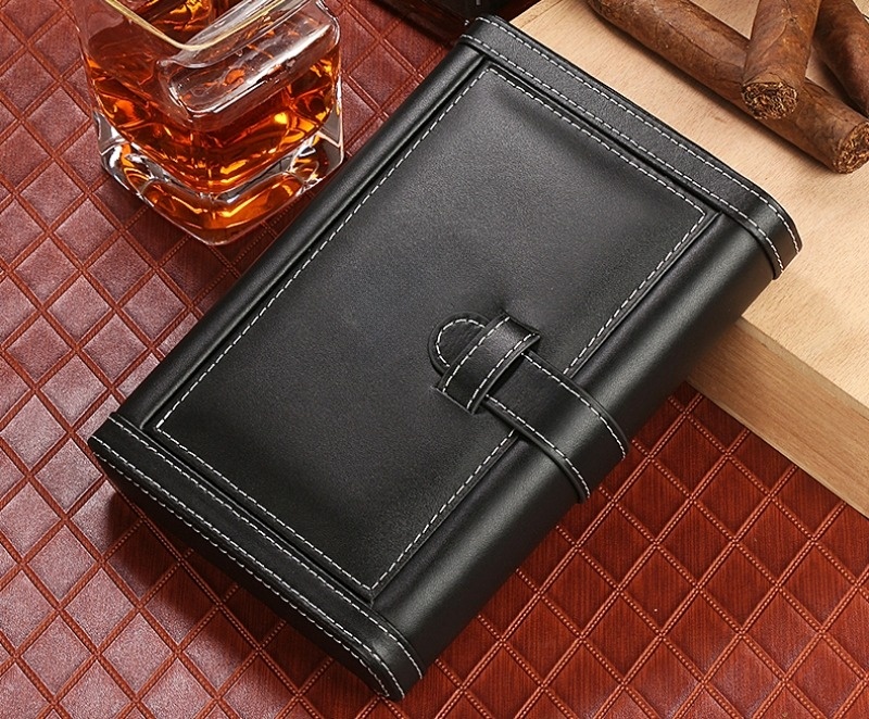 Hộp đựng cigar cầm tay da phối gỗ HC27B 6