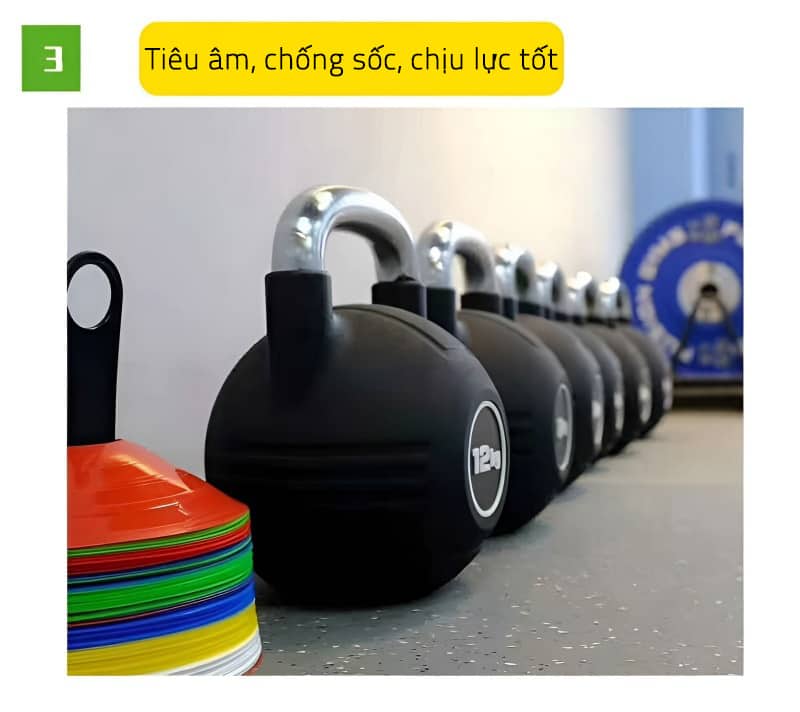 Thảm cao su tấm hoa văn đốm cho phòng gym TF1015 21