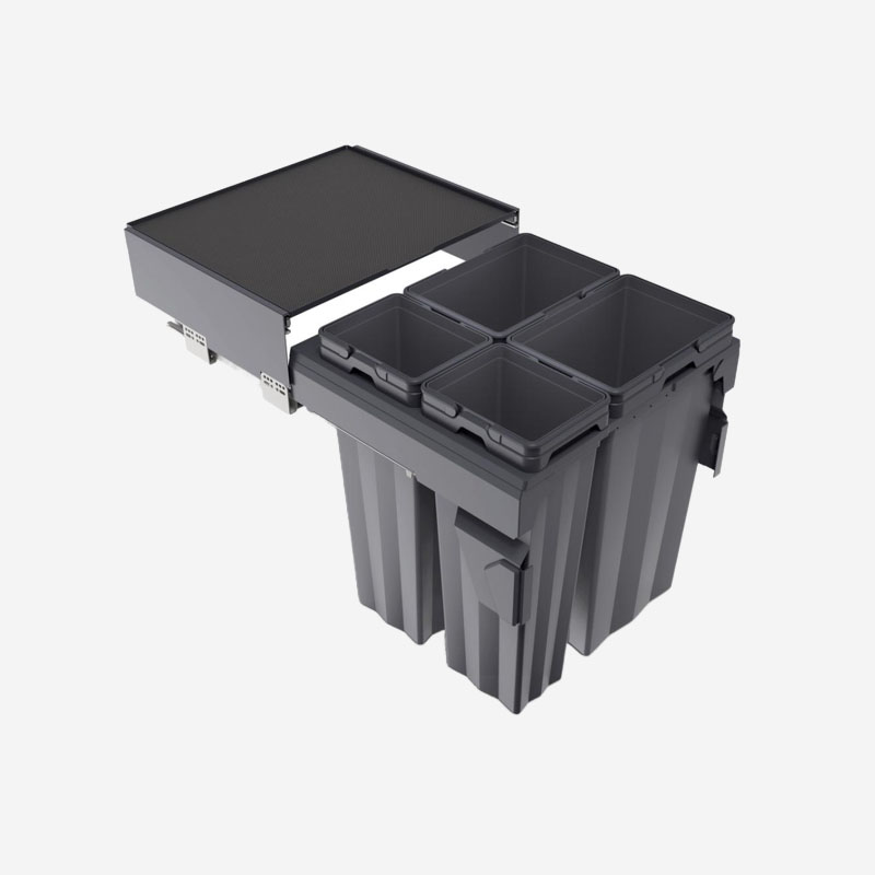 Thùng rác 4 ngăn cho tủ rộng 600mm Taura MID600-4