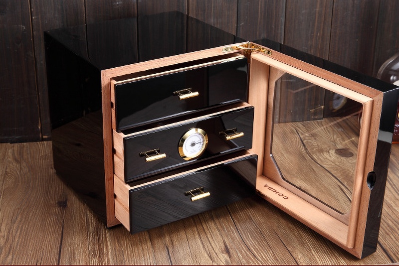 Hộp bảo quản cigar ba ngăn sang trọng PCS3523 9
