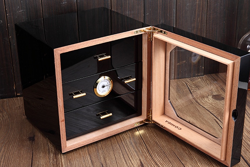 Hộp bảo quản cigar ba ngăn sang trọng PCS3523 6