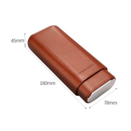 Bao da đựng cigar 3 điếu kèm theo dao cắt CGL676 (2)