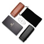 Bao da đựng cigar 3 điếu kèm theo dao cắt CGL676 (4)