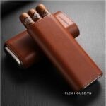 Bao da đựng cigar 3 điếu kèm theo dao cắt CGL676 (7)