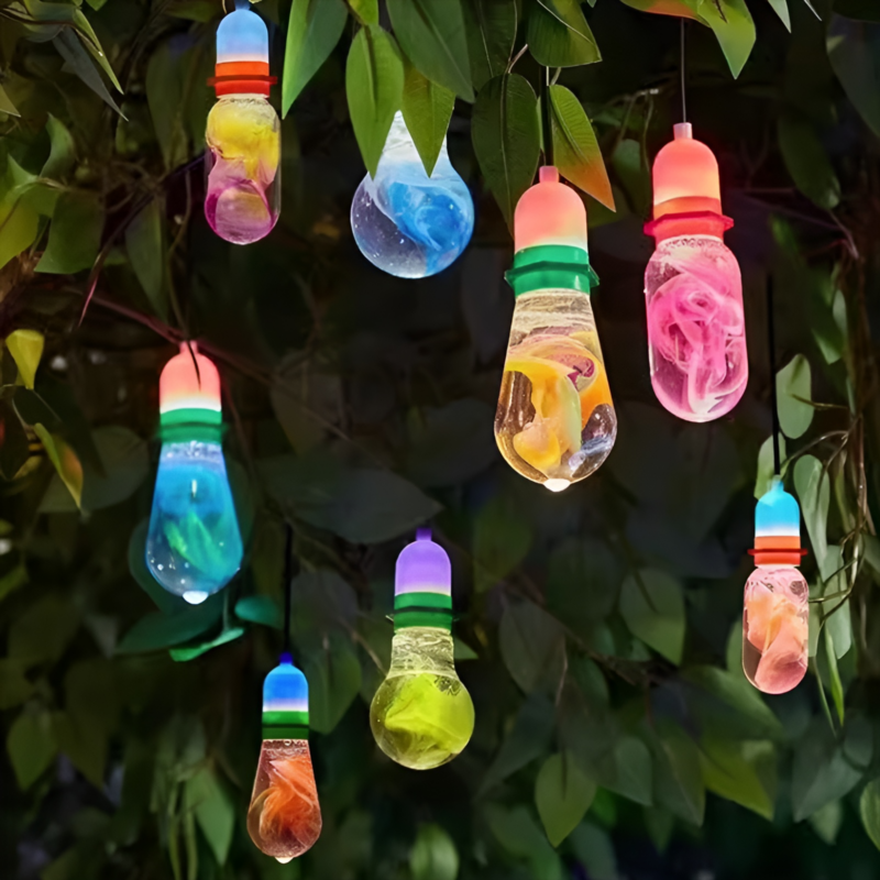 Bộ đèn led thủy tinh treo trang trí sân vườn G0908 1