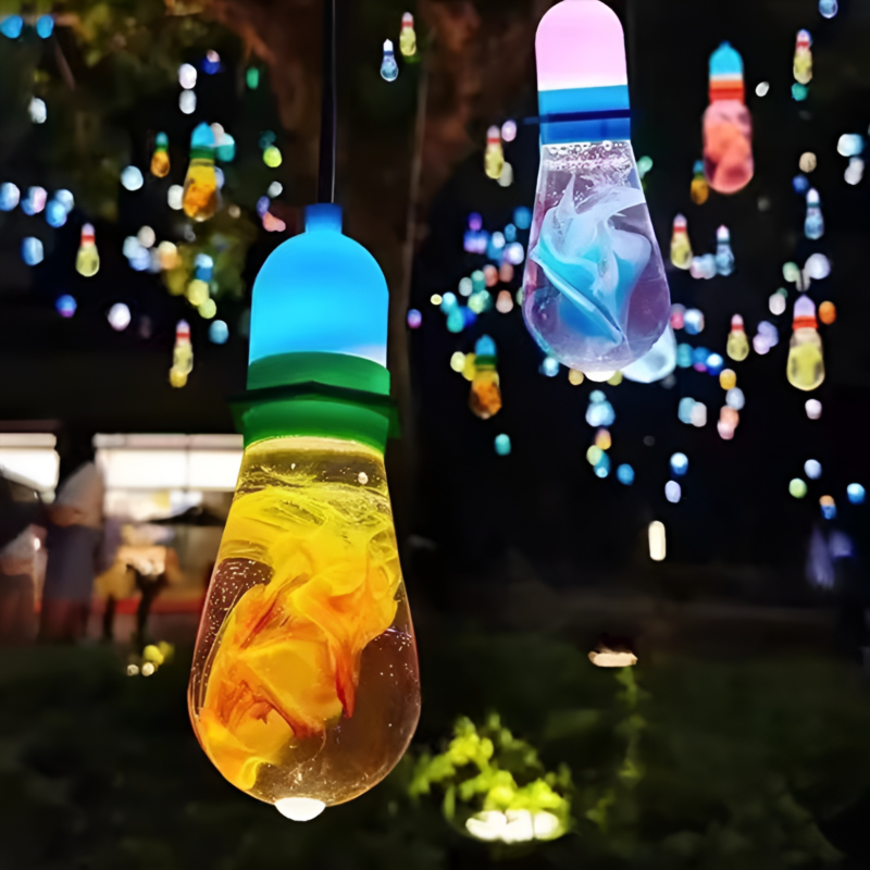 Bộ đèn led thủy tinh treo trang trí sân vườn G0908 3