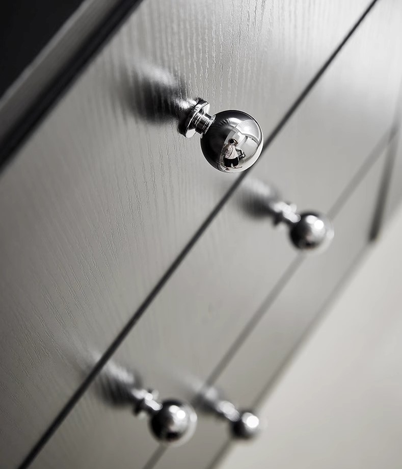Bộ tay nắm tủ áo bằng đồng mạ chrome hiện đại PALO268 10
