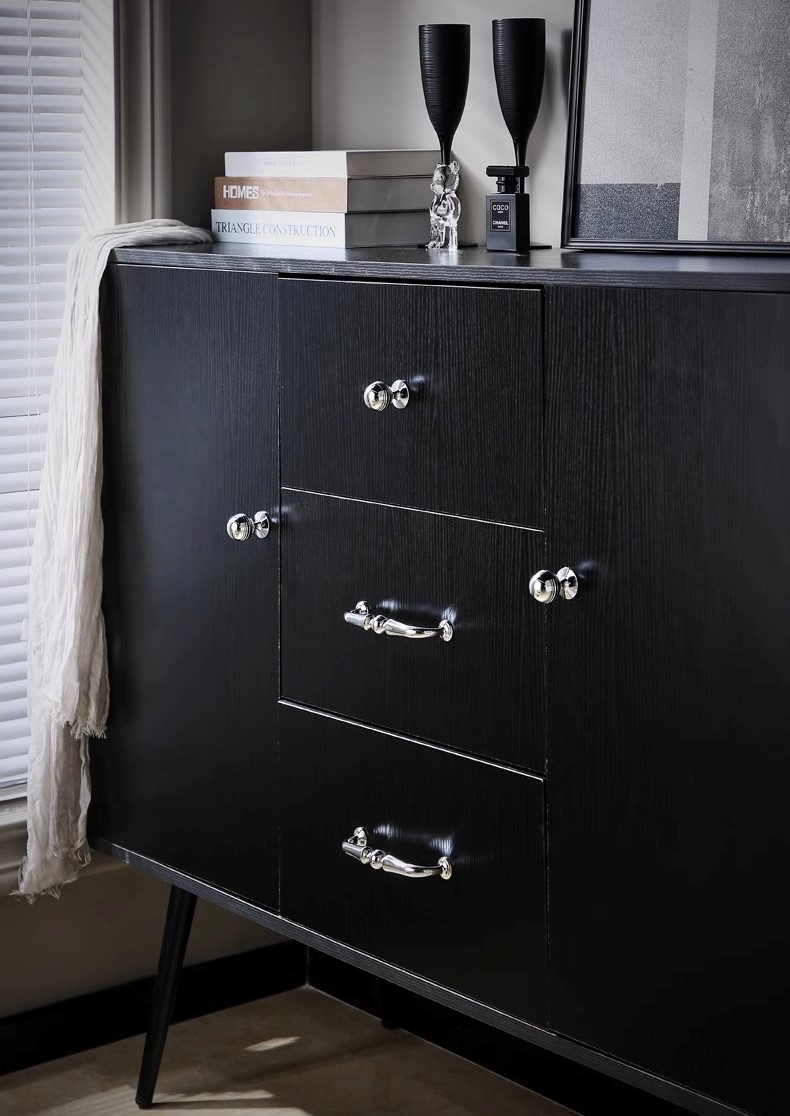 Bộ tay nắm tủ áo bằng đồng mạ chrome hiện đại PALO268 11
