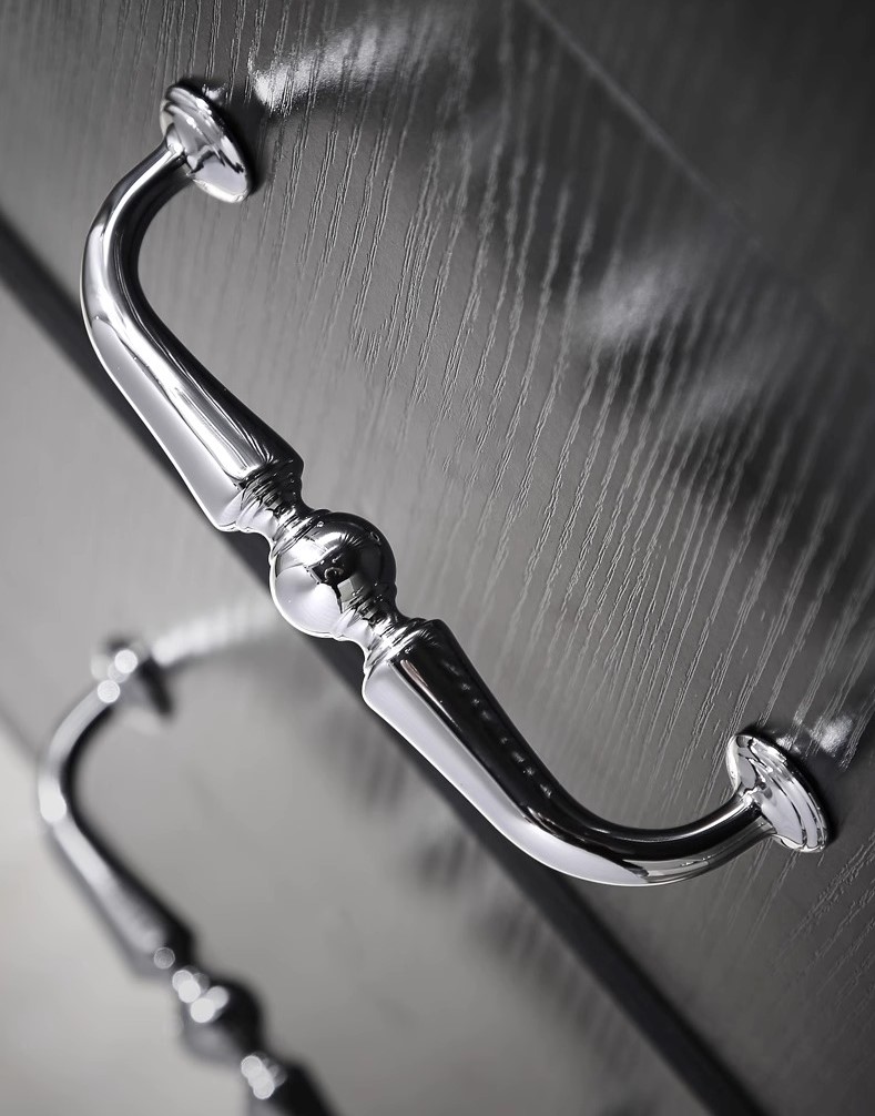 Bộ tay nắm tủ áo bằng đồng mạ chrome hiện đại PALO268 12