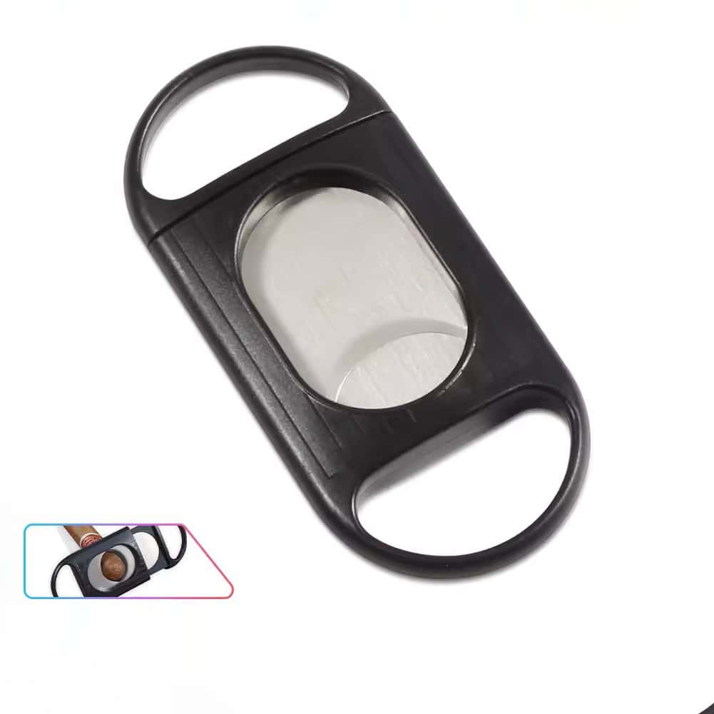 Dao cắt cigar hai lưỡi bằng inox màu đen EC24B 6