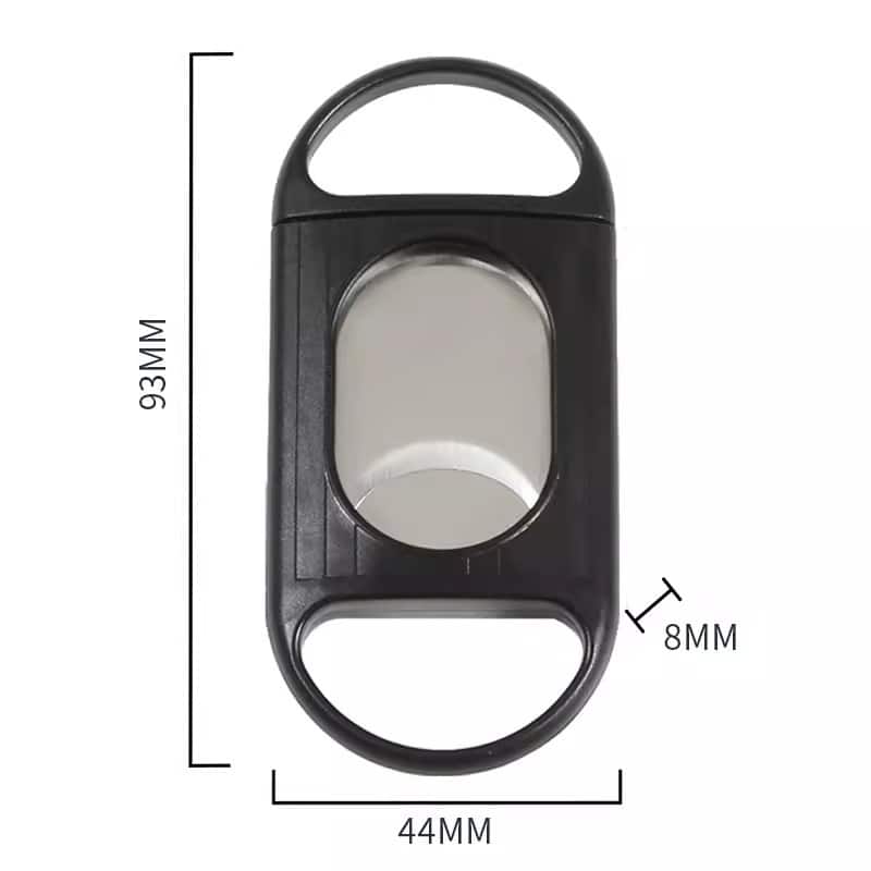 Dao cắt cigar hai lưỡi bằng inox màu đen EC24B 7