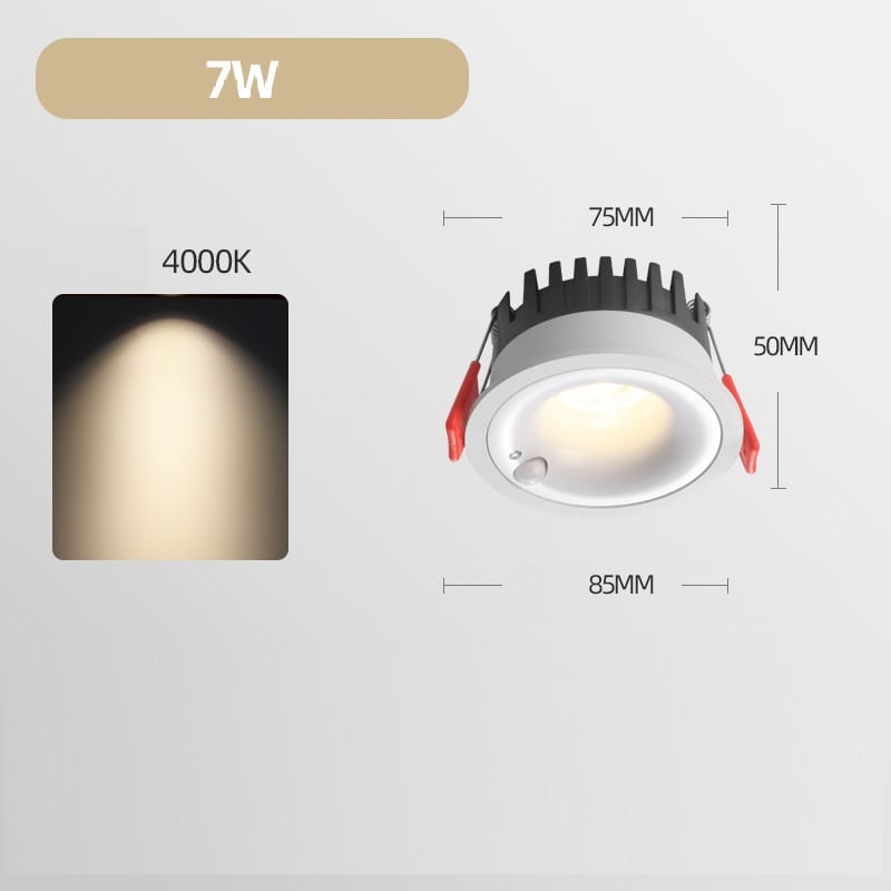 Đèn LED âm trần cảm biến hồng ngoại XS6838 15