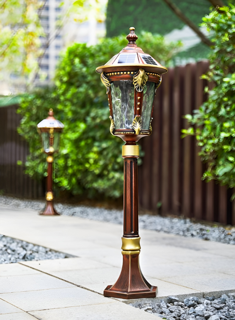Đèn cột cắm cỏ hoàng gia năng lượng mặt trời YD318 2