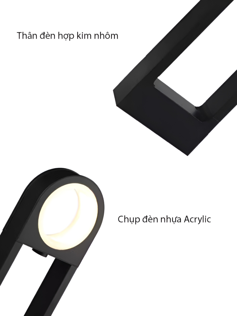 Đèn trụ ngoài trời đế vuông không thấm nước PX037 3