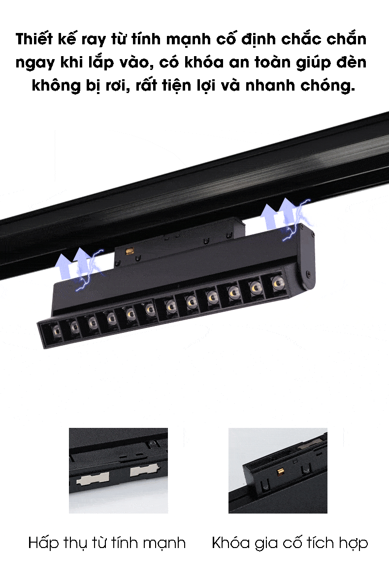 Đèn led ray nam châm chiếu rọi phòng hiện đại RP6882 9