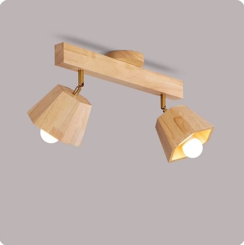 Đèn rọi ray trượt bằng gỗ phong cách Nhật ZS3649 8